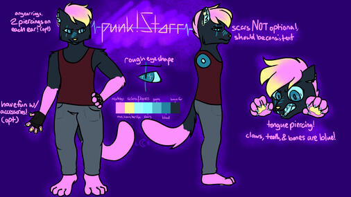 Punk!Starr - 2 view ref + 2 extra doodles