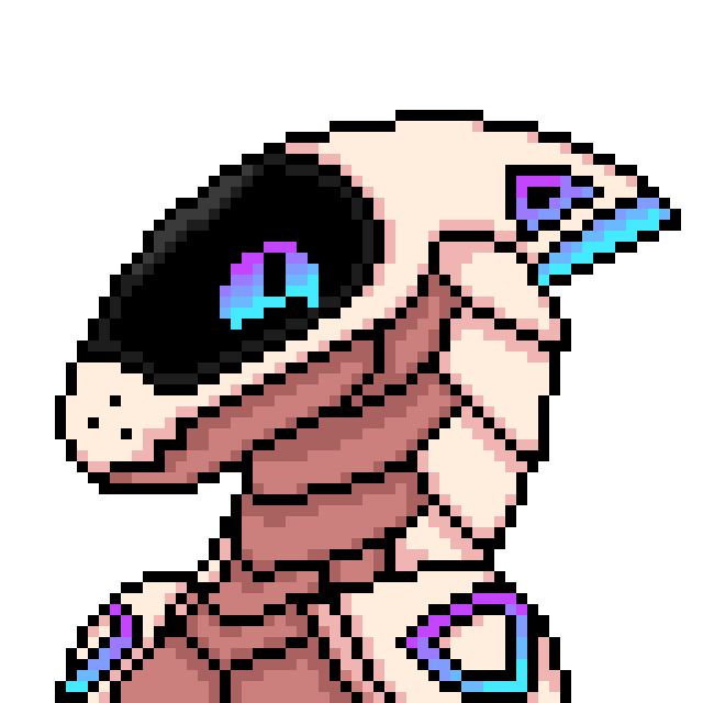 Animated and lightly shaded 64x64 pixel icon of a synth